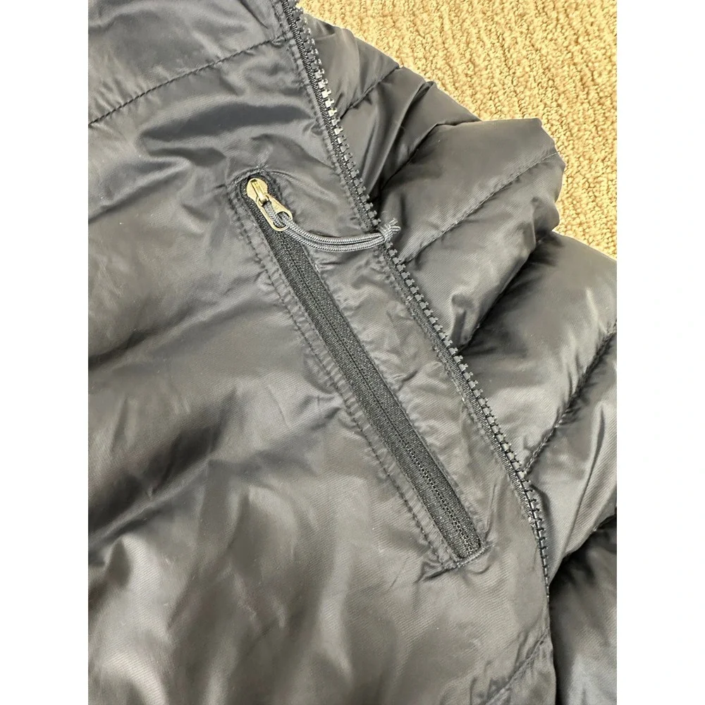 The North Face Mens Navy Blue Puffer Jacket Goose Down Insulated Full Zip M